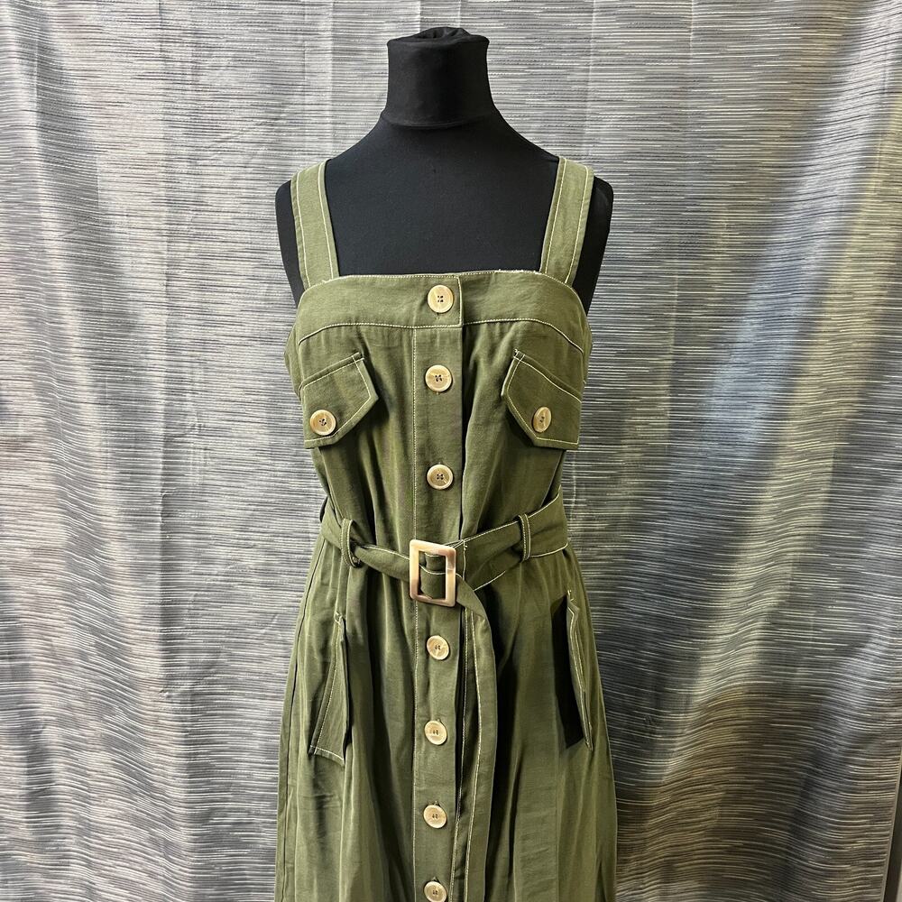 CHRISELLE LIM SANDRINE SAFARI BELTED DRESS sz S